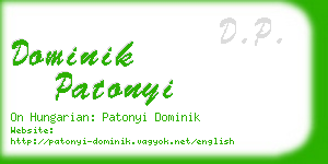 dominik patonyi business card